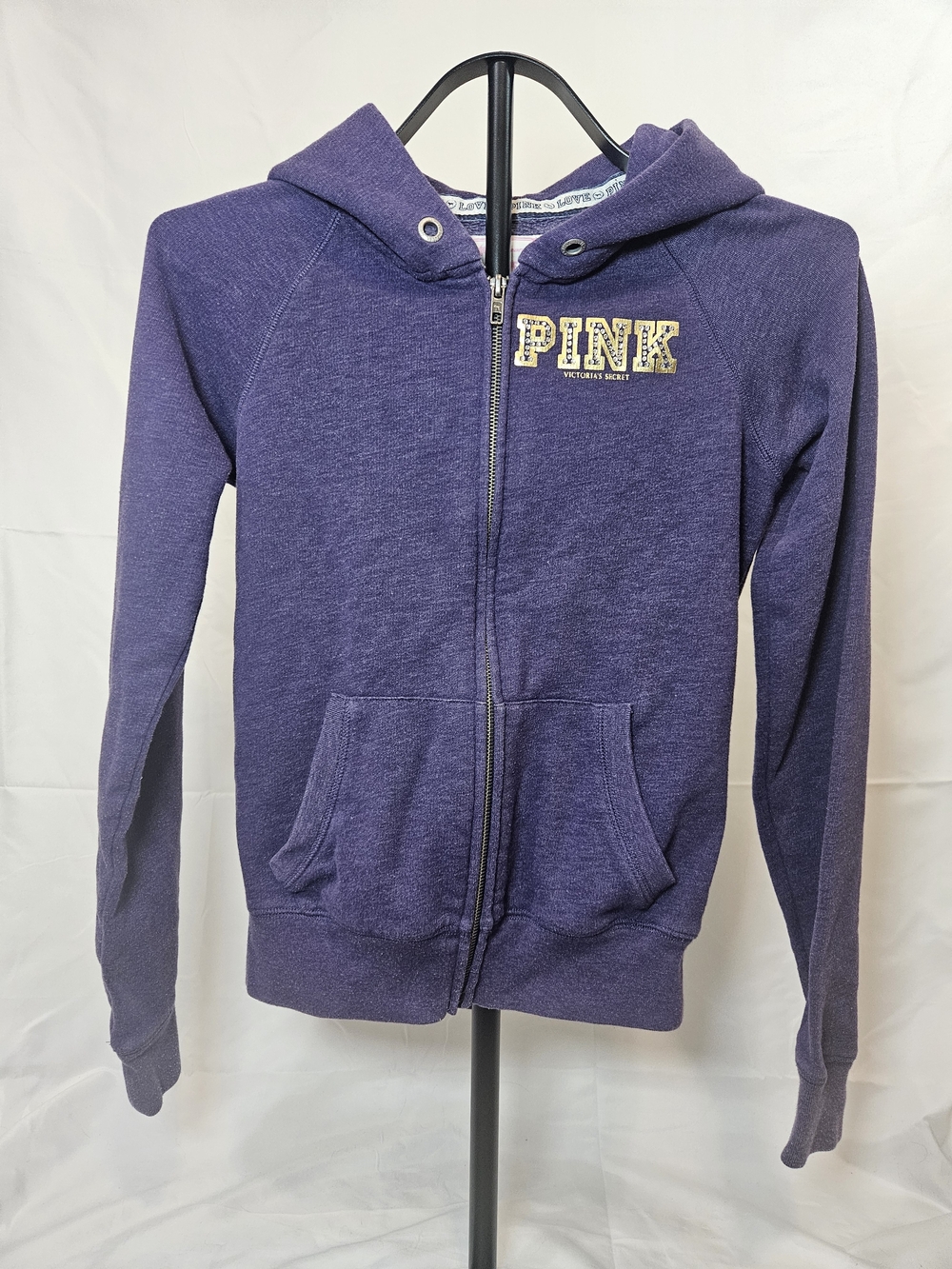 PINK Victoria's Secret Purple Zip-Up Hoodie University Of Washington Huskey